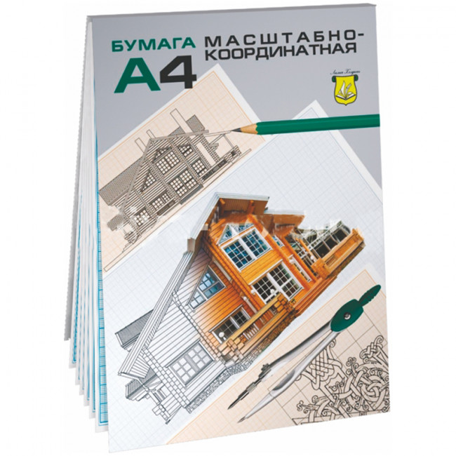 Бумага масштабно-координатная Лилия Холдинг, А4 20л., голубая, в планшете Бумага масштабно-координатная Лилия Холдинг, А4 20л., голубая, в планшете