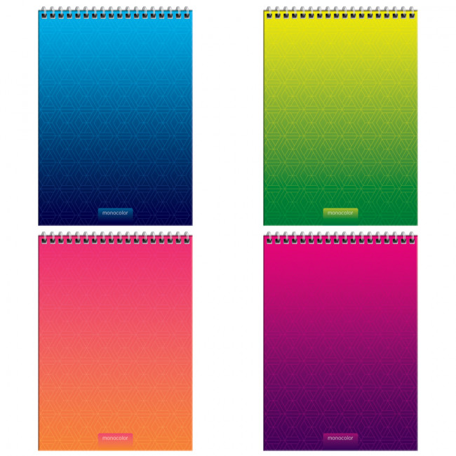 Блокнот А5 80л. на гребне ArtSpace "Моноколор. Bright modern", глянц. ламинация, твердая обложка Блокнот А5 80л. на гребне ArtSpace "Моноколор. Bright modern", глянц. ламинация, твердая обложка