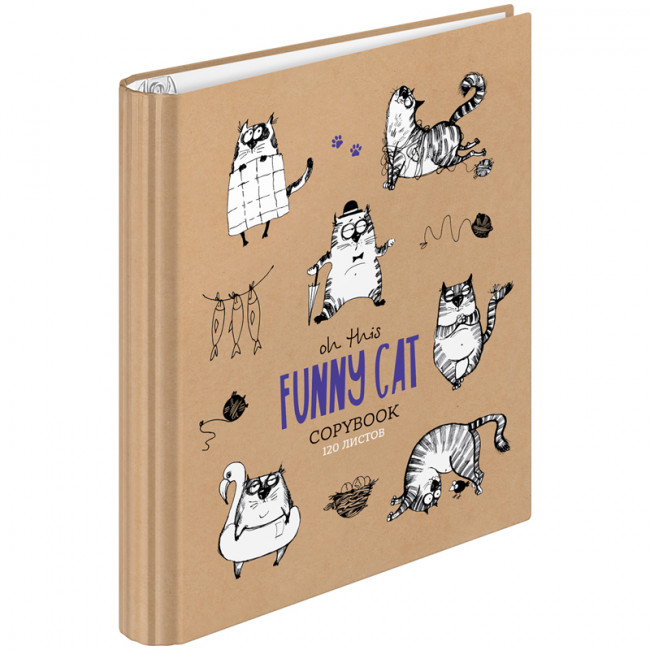 Тетрадь на кольцах А5, 120л., 7БЦ, ArtSpace "Рисунки. Funny cats", глянцевая ламинация Тетрадь на кольцах А5, 120л., 7БЦ, ArtSpace "Рисунки. Funny cats", глянцевая ламинация