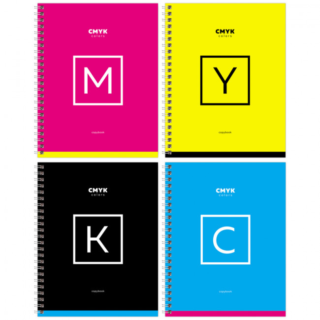 Тетрадь 48л., А5, клетка на гребне BG "Cmyk" Тетрадь 48л., А5, клетка на гребне BG "Cmyk"