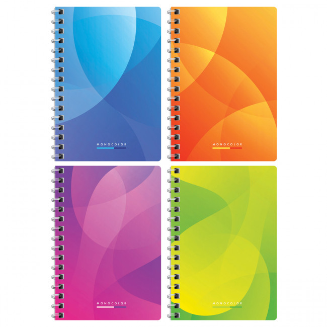 Записная книжка А6 80л. на гребне BG "Lite monocolor" Записная книжка А6 80л. на гребне BG "Lite monocolor"