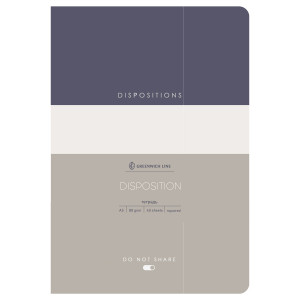 Тетрадь 40л., А5, клетка на сшивке Greenwich Line "Disposition", матовая ламинация, тиснение фольгой, тон. блок 80г/м2