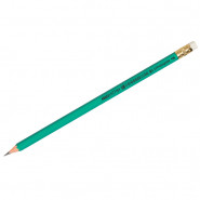 карандаш ч/г OfficeSpace HB, с ластиком, заточен., пластиковый, полосатый, код 2601074944