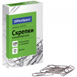 Скрепки OfficeSpace 22мм. 100шт