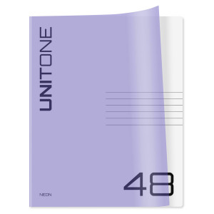 Тетрадь 48л. клетка BG "UniTone. Neon", пластиковая обложка, неон сиреневый Тетрадь 48л. клетка BG "UniTone. Neon", пластиковая обложка, неон сиреневый