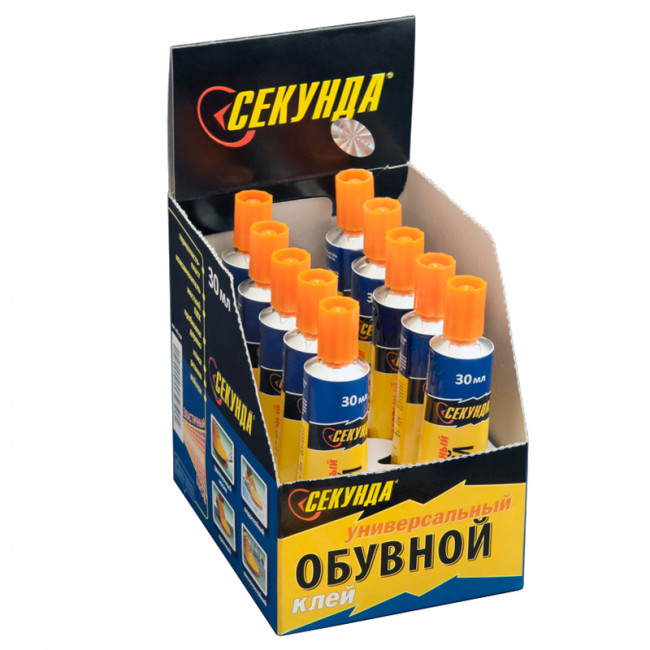 Клей Секунда, обувной, водостойкий, 30мл Клей Секунда, обувной, водостойкий, 30мл