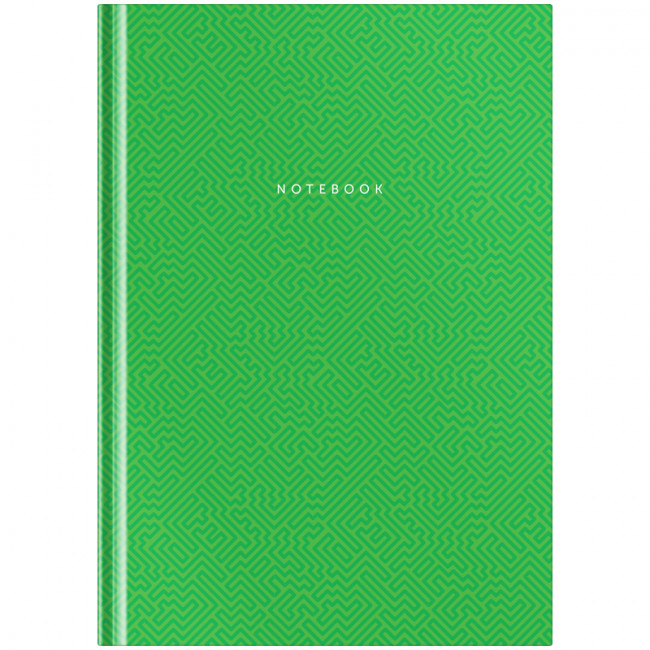 Бизнес-блокнот А5 80л. OfficeSpace "Моноколор. Green (зеленый)", матовая ламинация, выб. УФ-лак