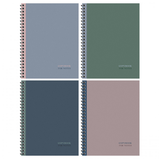 Тетрадь 120л., А5, клетка на гребне BG "Monocolor. Double", матовая ламинация, твердая обложка Тетрадь 120л., А5, клетка на гребне BG "Monocolor. Double", матовая ламинация, твердая обложка