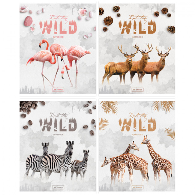 Тетрадь 48л., А5, линия ArtSpace "Животные. Into the wild", эконом