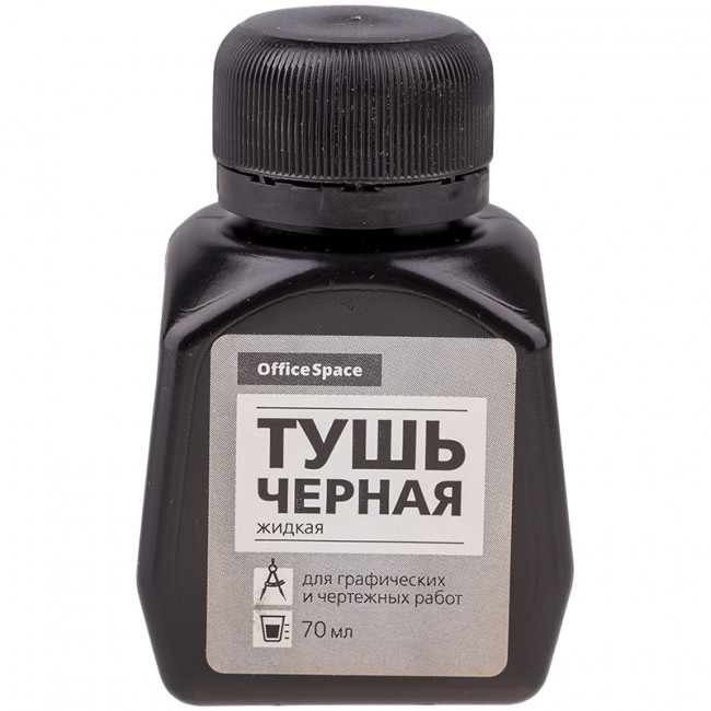 ТУч_6386 Тушь 70мл. черная пластик.флакон СПЕЙС