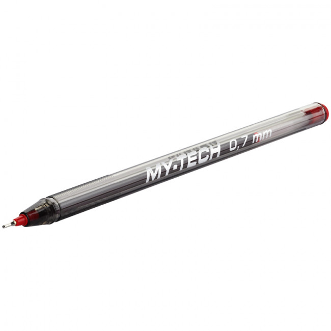 Ручка шариковая PenSan "My-Tech" красная, 0,7мм, игольчатый стержень, на масляной очнове Ручка шариковая PenSan "My-Tech" красная, 0,7мм, игольчатый стержень, на масляной очнове