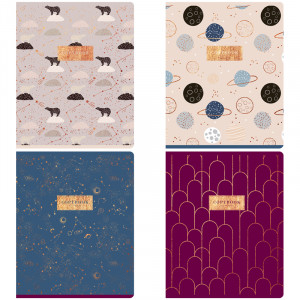 Тетрадь 48л., А5, клетка Greenwich Line "Magic stars", матовая ламинация, тиснение фольгой, 70г/м2