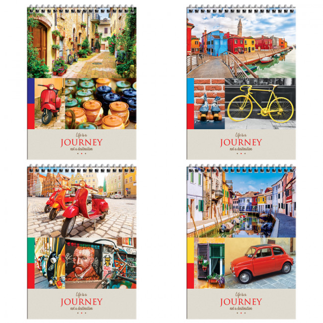 Блокнот А5 80л. на гребне ArtSpace "Путешествия. Collage of travel", глянцевая ламинация, твердая обложка Блокнот А5 80л. на гребне ArtSpace "Путешествия. Collage of travel", глянцевая ламинация, твердая обложка